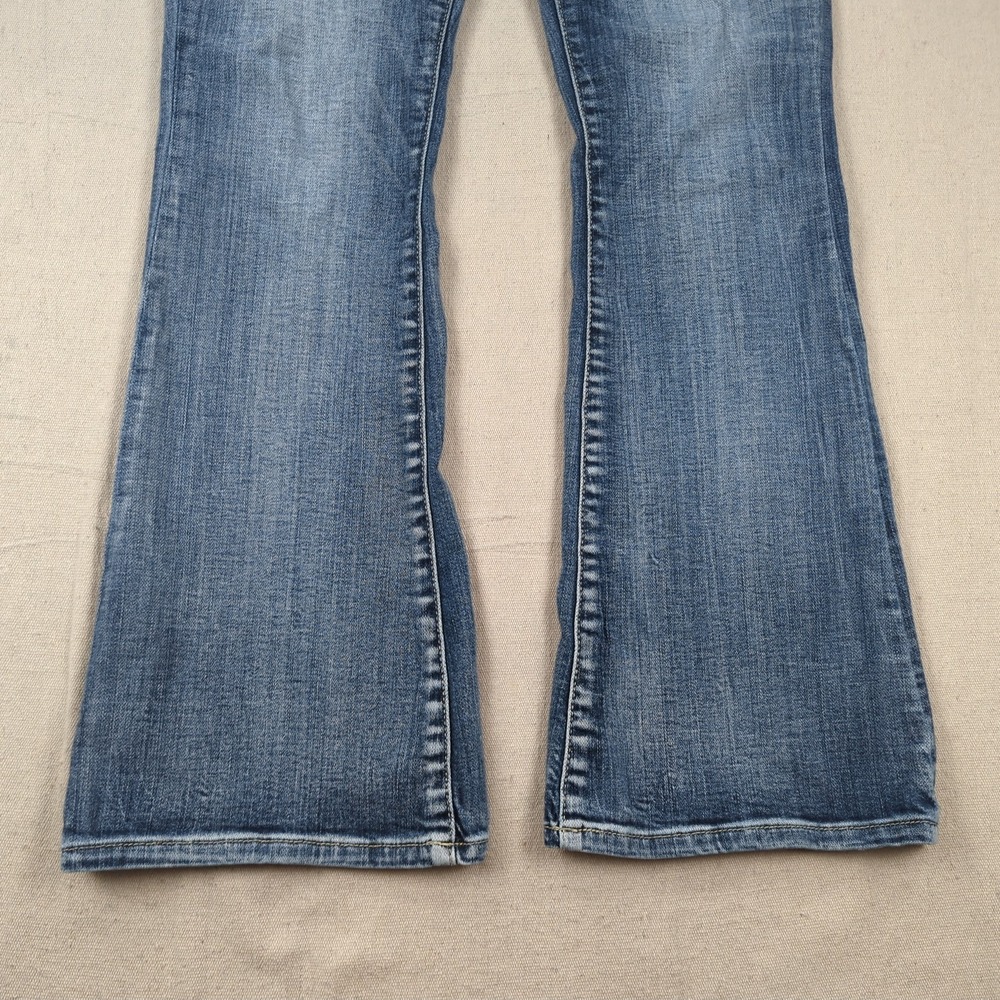 Buckle Black Jeans Womens 31 Blue Boot Cut Stretch Western Cowgirl - Picture 3 of 15